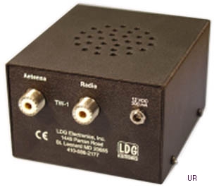 Back panel of TW-1 showing antenna and radio socket